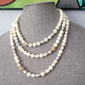 Alexis Bittar 3-Layers Pearl Necklace